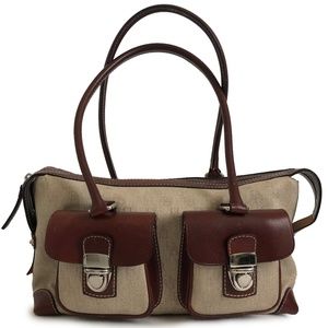 Dooney & Bourke Bag Jacquard Double Pocket Tote Satchel